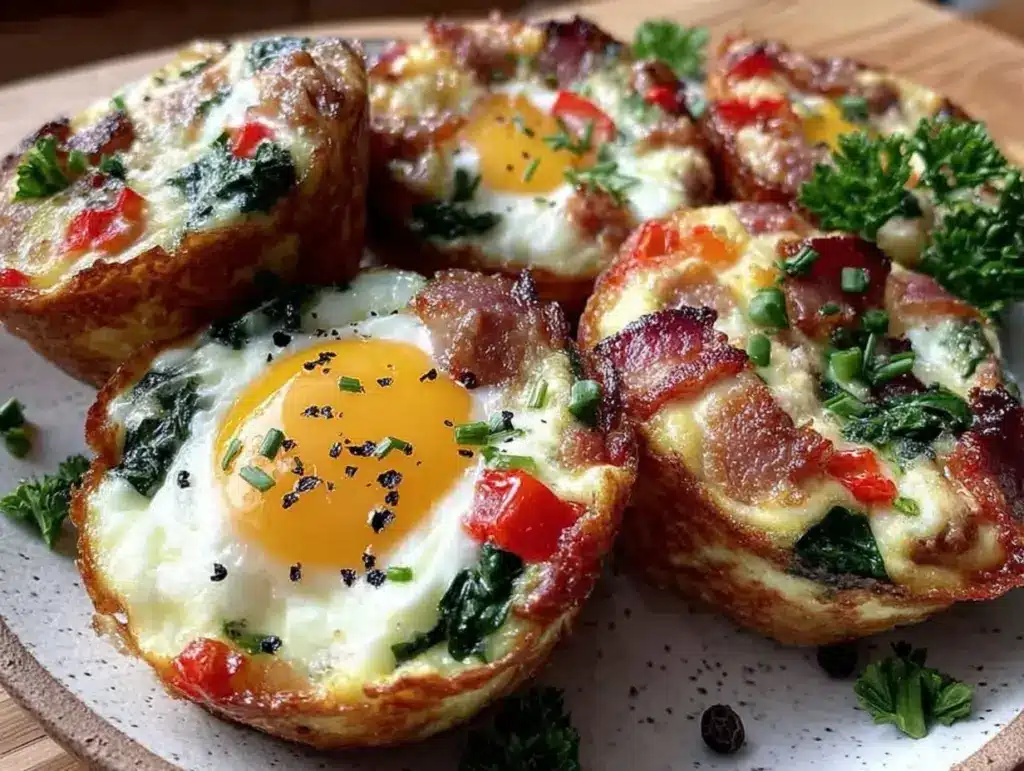 air fryer breakfast egg cups - featured image