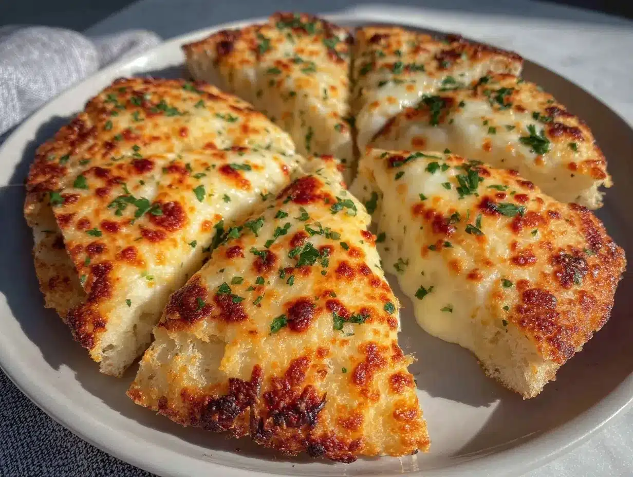 air fryer cheesy tortilla garlic bread preparation steps
