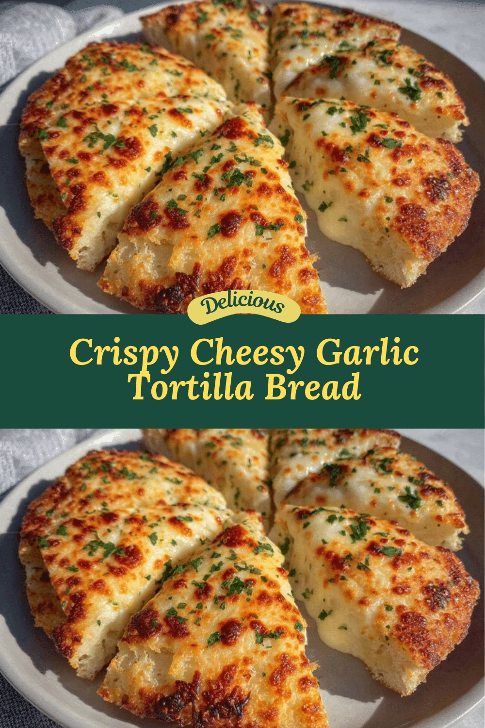 air fryer cheesy tortilla garlic bread recipe