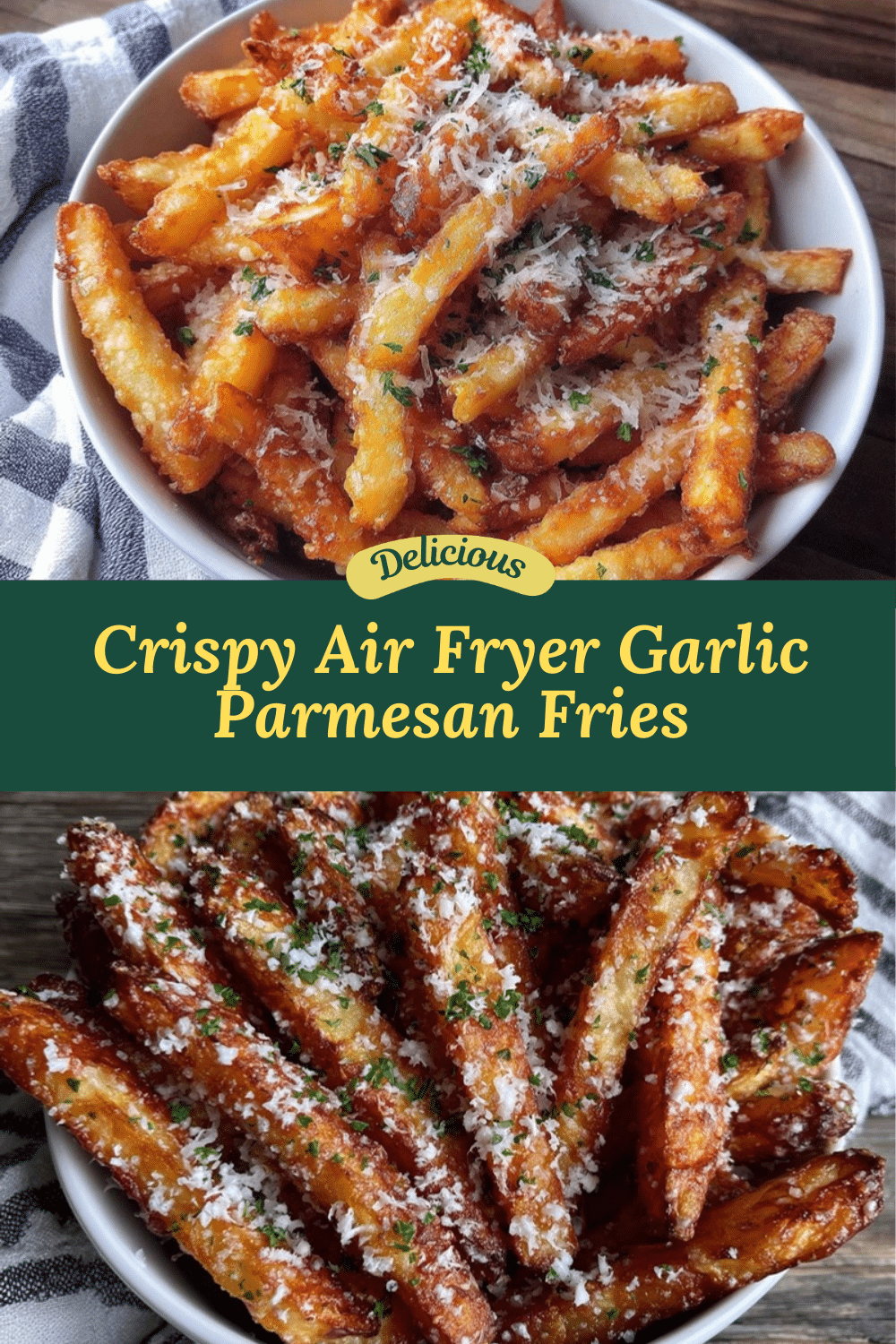 air fryer garlic parmesan fries recipe
