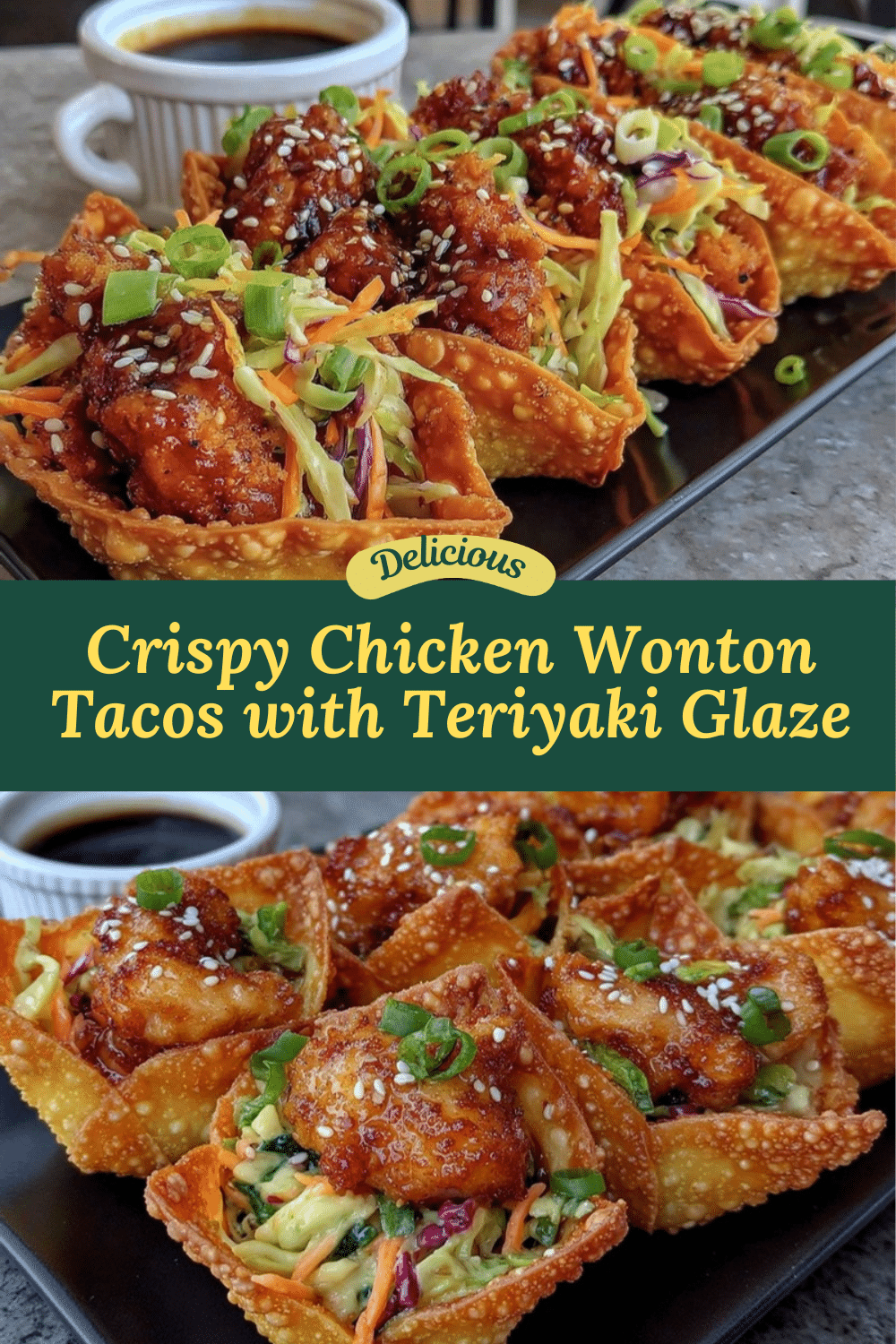 chicken wonton tacos recipe