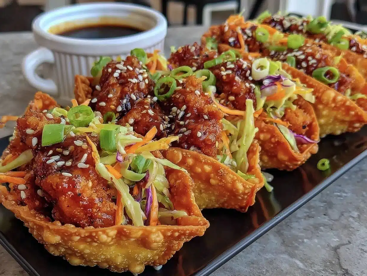 chicken wonton tacos - featured image