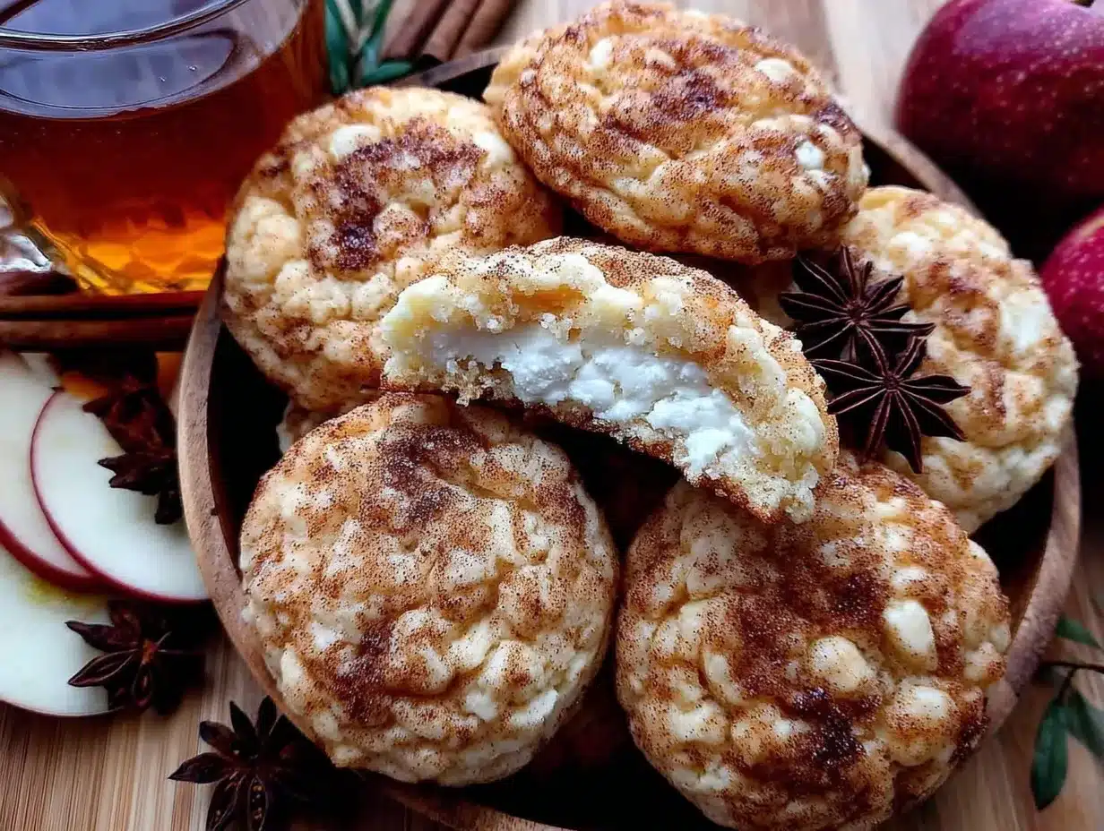 creamy apple cider cheesecake cookies preparation steps
