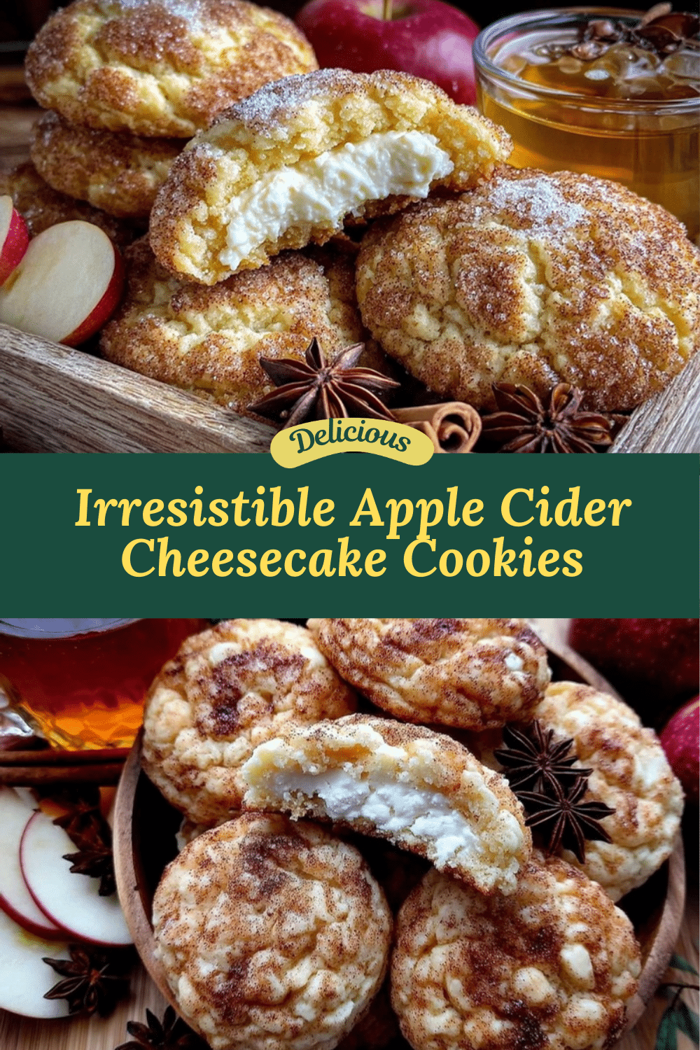 creamy apple cider cheesecake cookies recipe