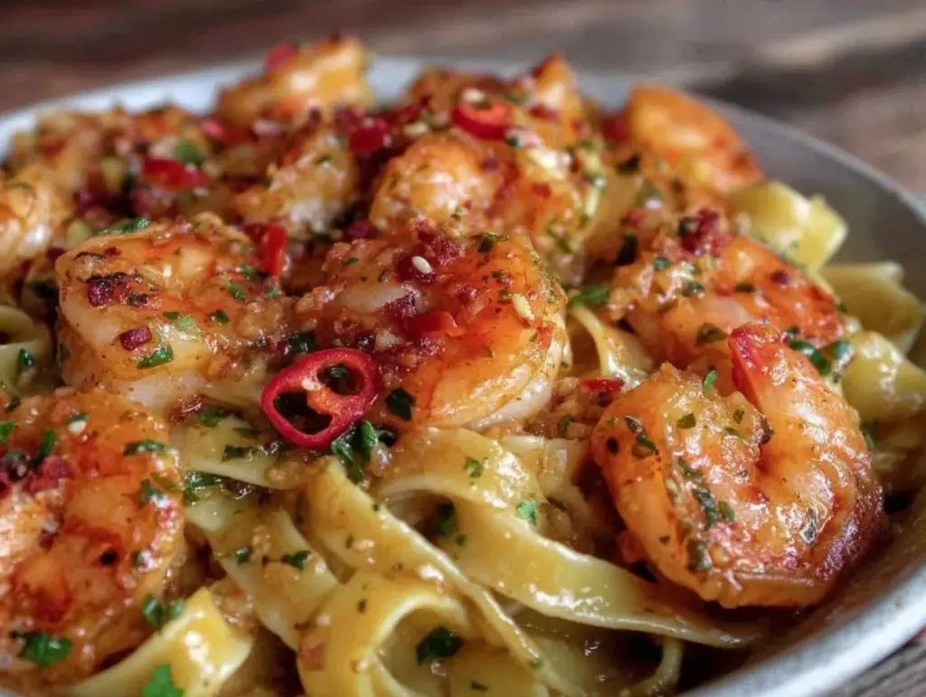 creamy cajun shrimp pasta - featured image