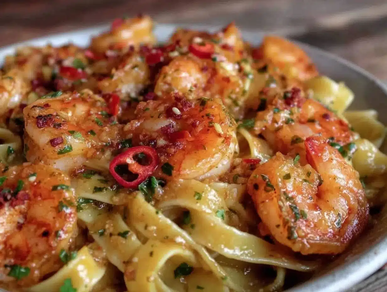 creamy cajun shrimp pasta - featured image
