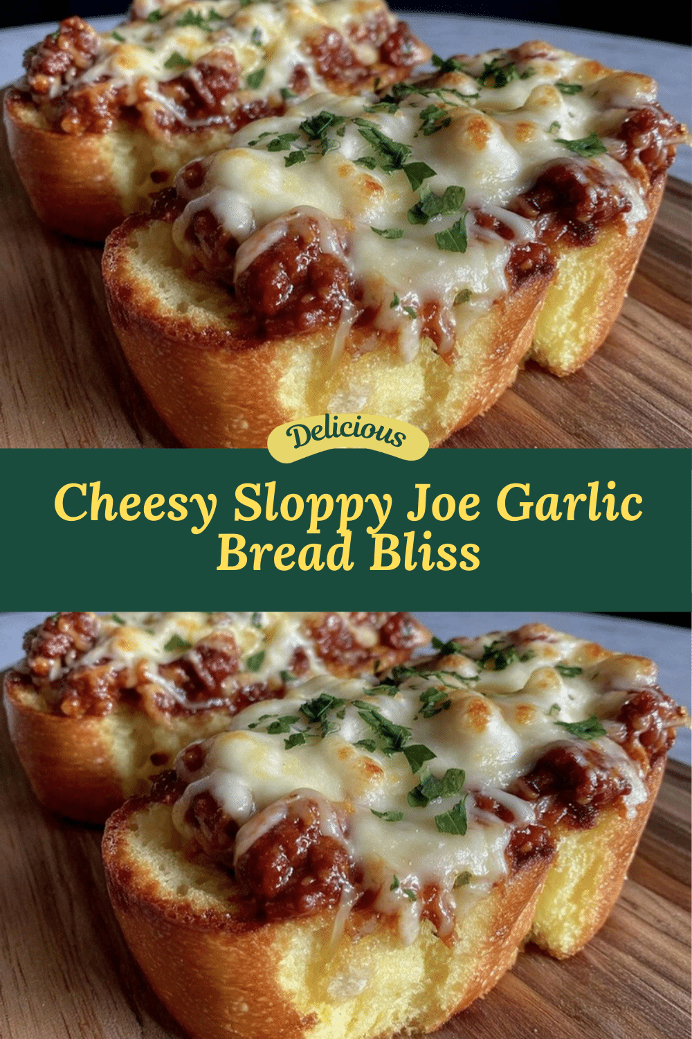creamy cheesy sloppy joe garlic bread recipe