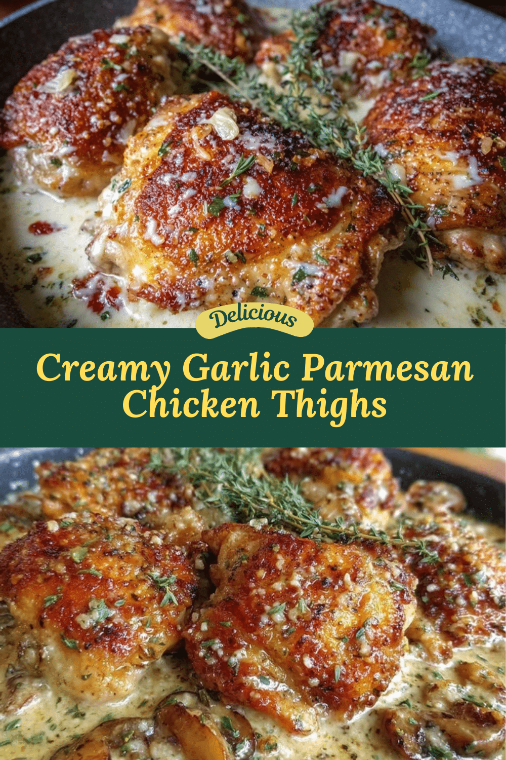 creamy garlic parmesan chicken thighs recipe