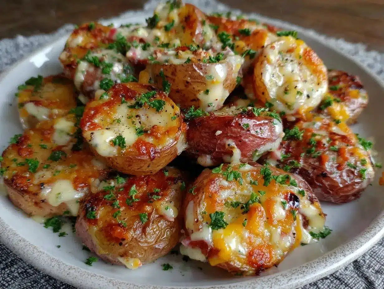 creamy garlic sauce baby potatoes preparation steps