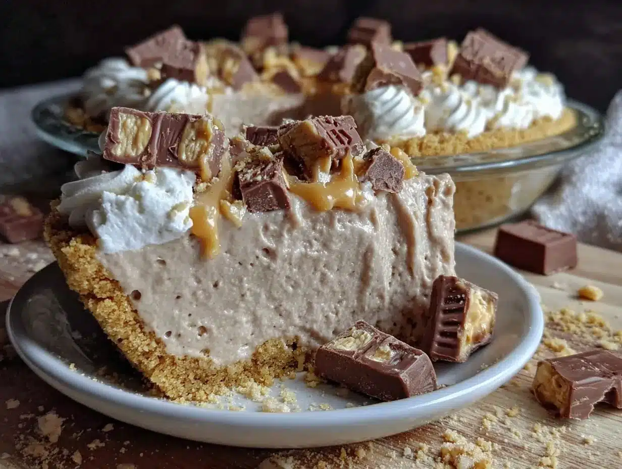creamy no bake snickers pie preparation steps