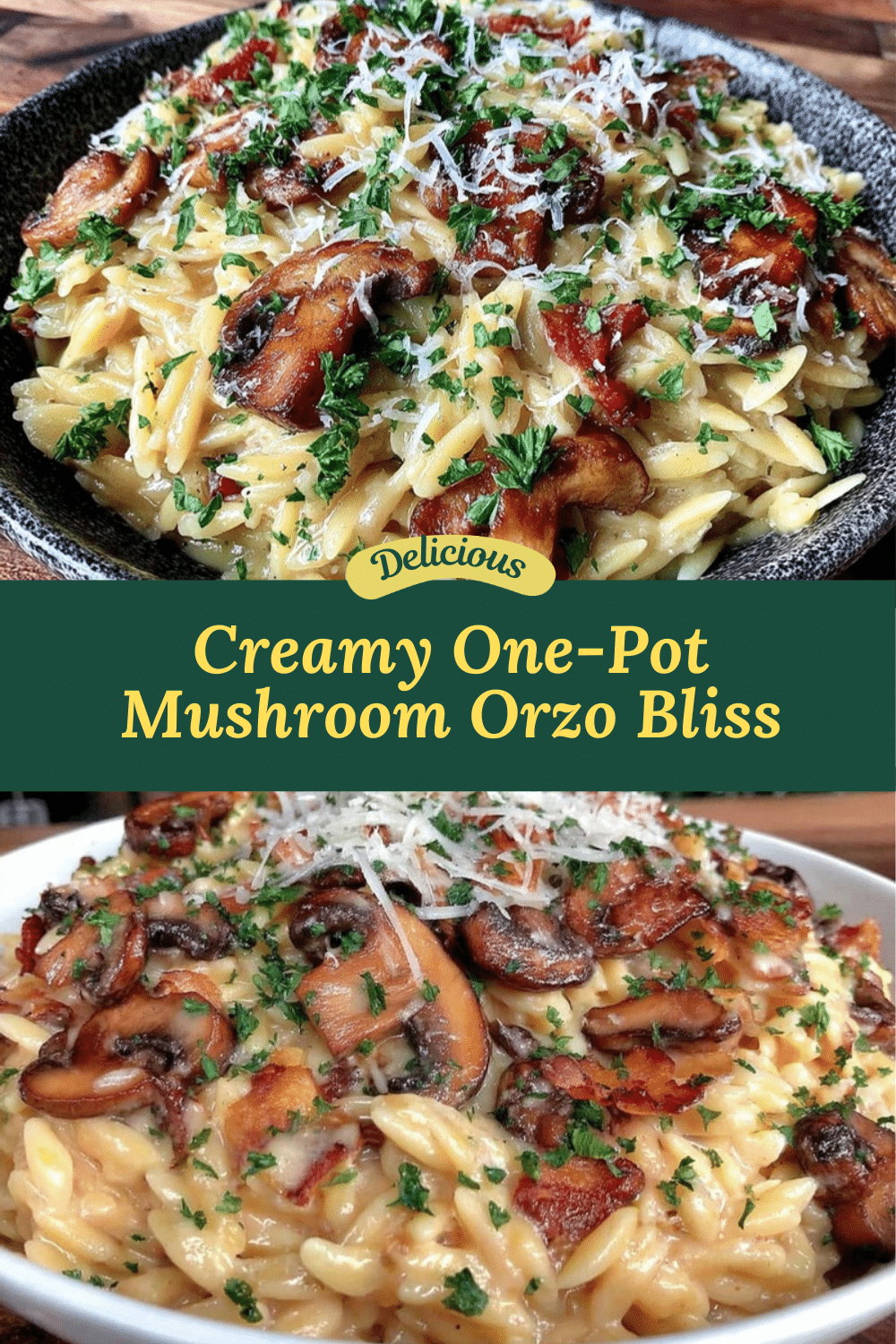creamy one-pot mushroom orzo recipe
