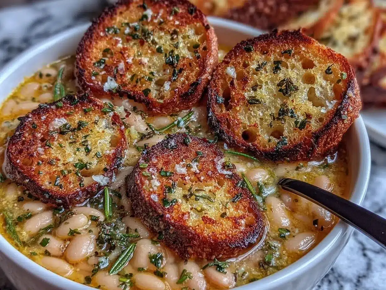 creamy rosemary garlic white bean soup preparation steps