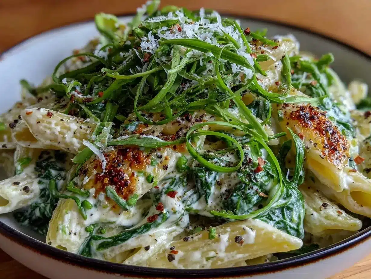 creamy spinach pasta recipe preparation steps