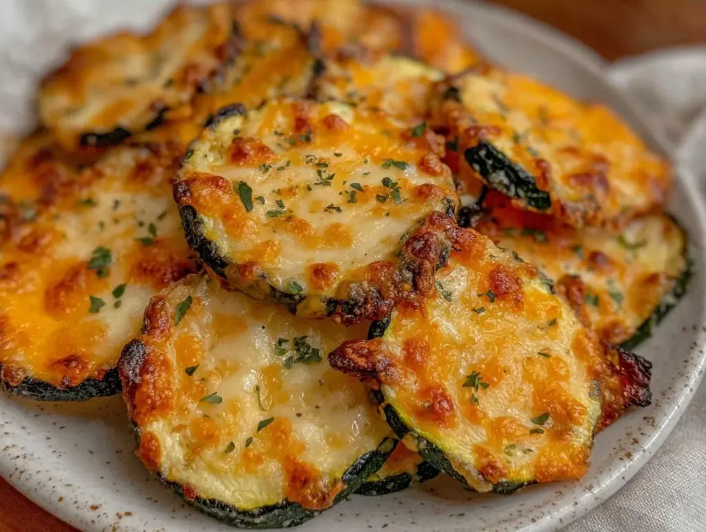 crispy baked zucchini chips - featured image