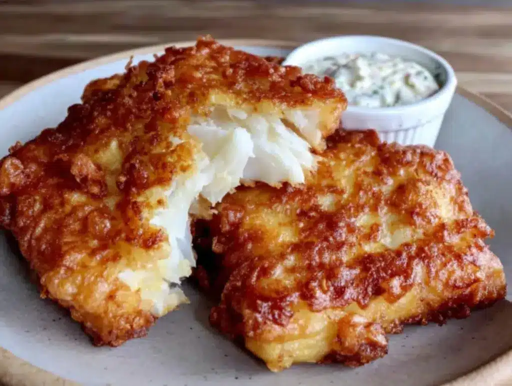 crispy batter dipped fish - featured image