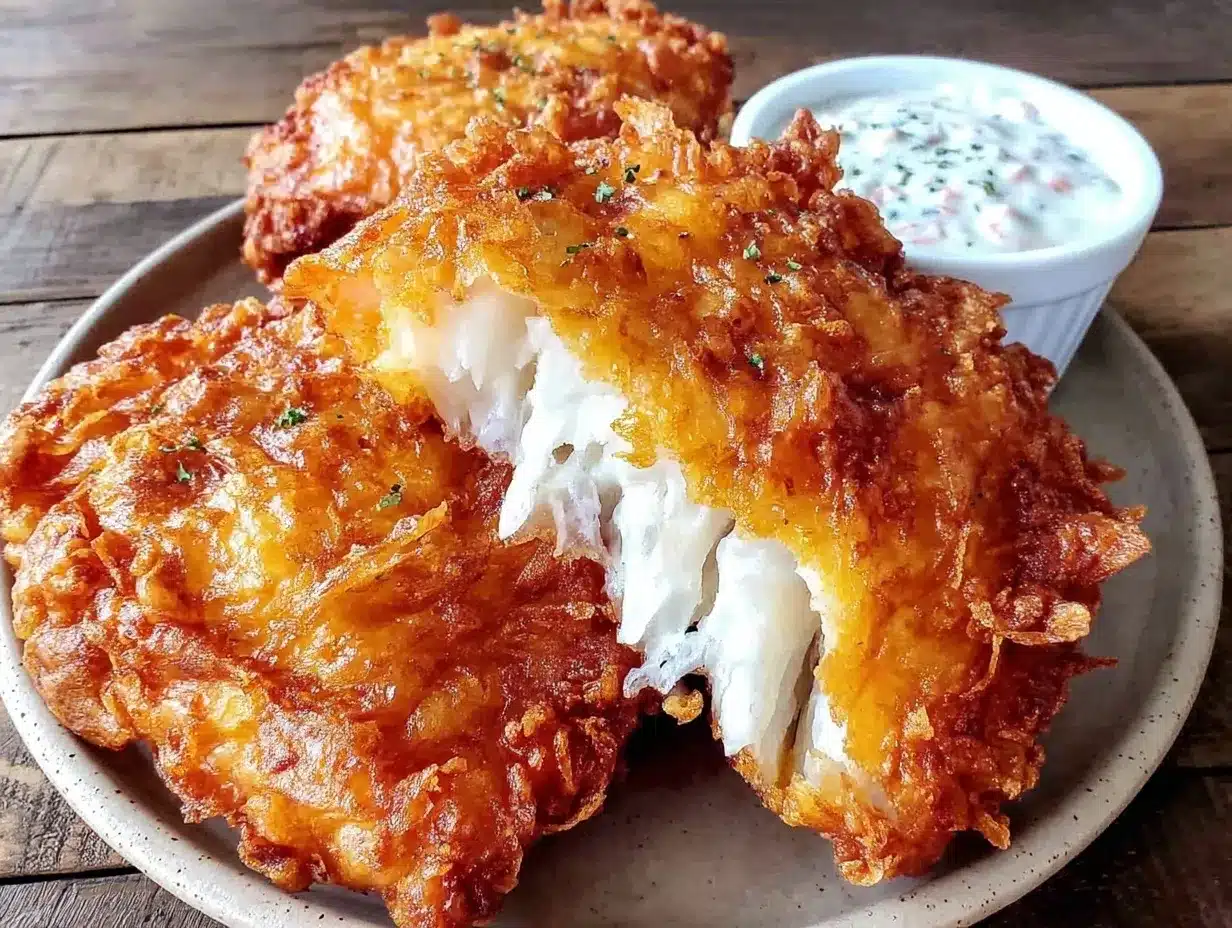 crispy batter dipped fish preparation steps