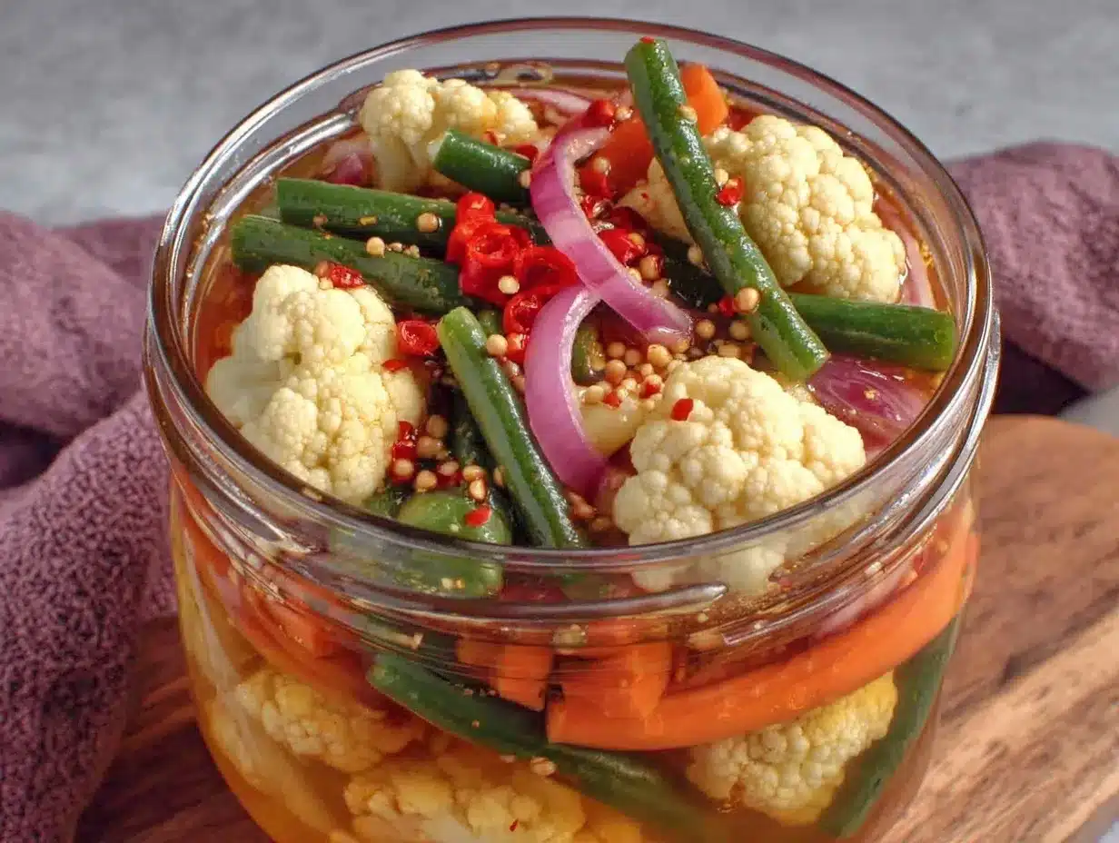 easy refrigerator pickled vegetables preparation steps