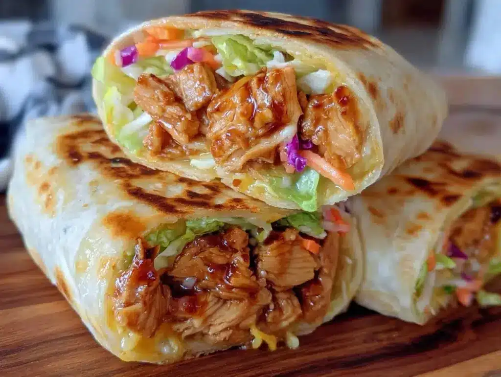 easy teriyaki chicken wrap - featured image