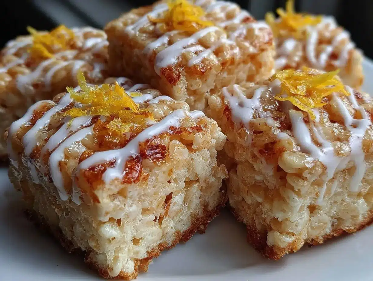fresh lemon rice krispy treats preparation steps