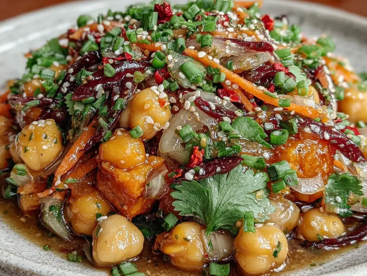 fresh thai chickpea salad preparation steps