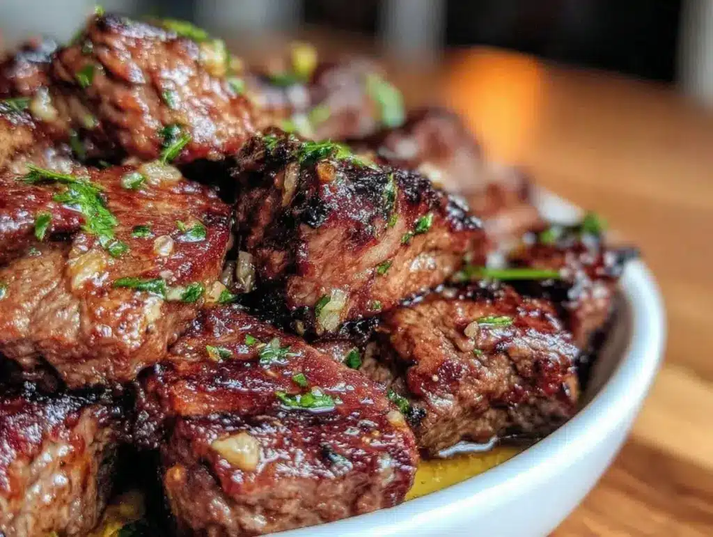 garlic butter steak bites - featured image