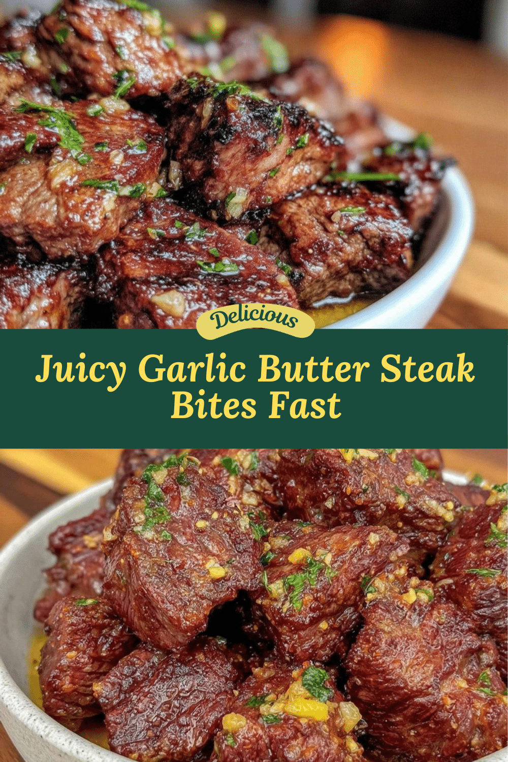 garlic butter steak bites recipe
