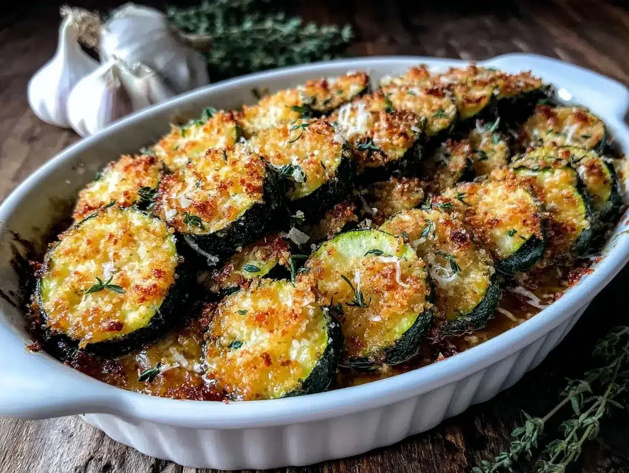 garlic parmesan roasted zucchini preparation steps