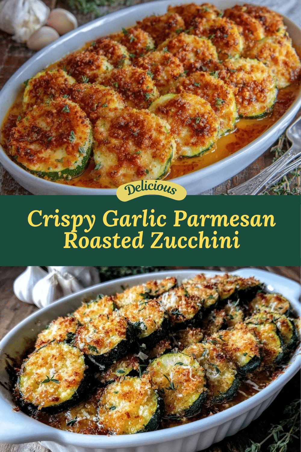 garlic parmesan roasted zucchini recipe