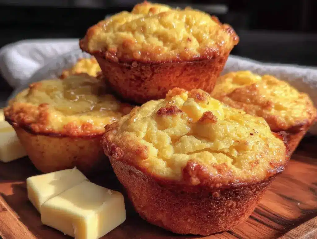 honey butter cornbread muffins - featured image