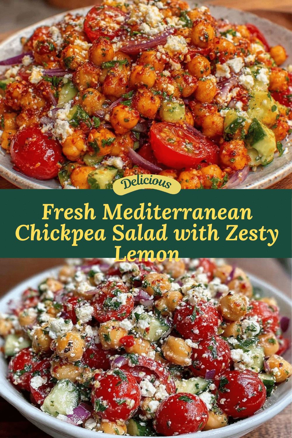 Mediterranean chickpea salad recipe