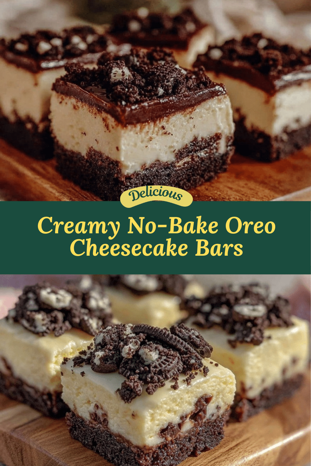 no-bake Oreo cheesecake bars recipe