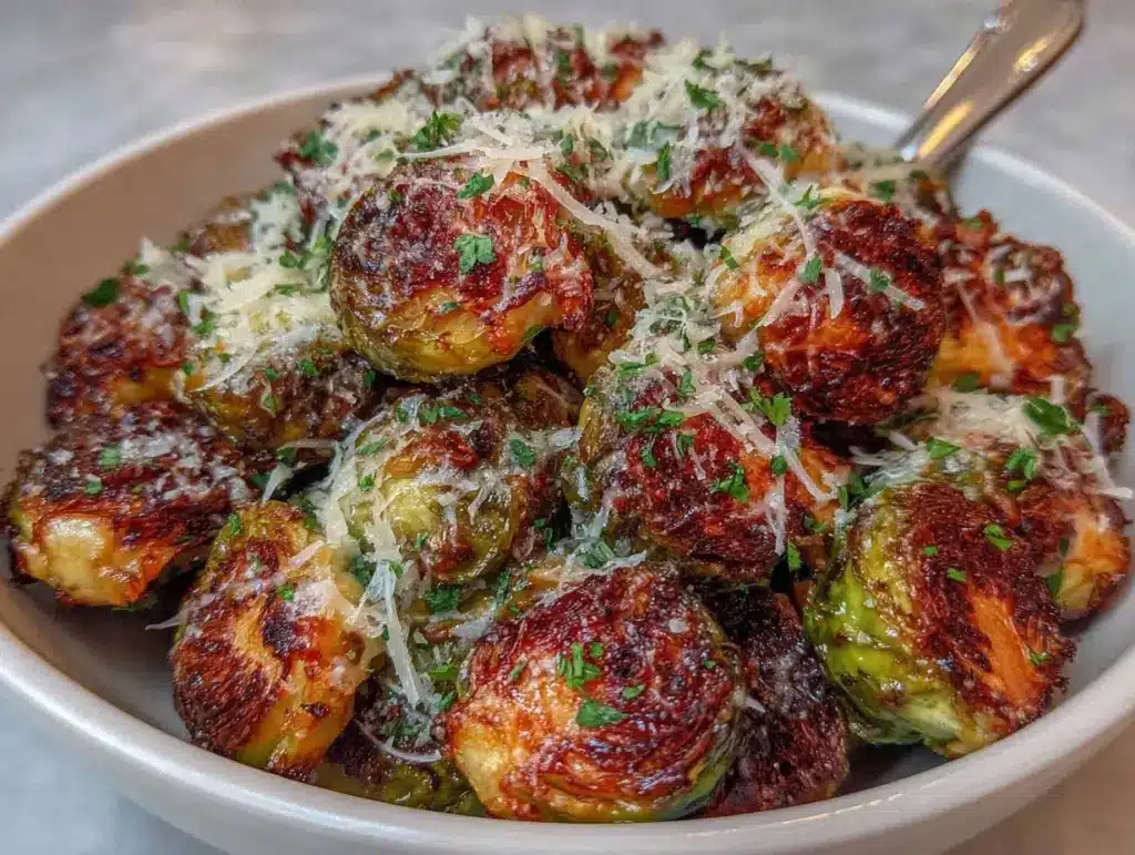 Parmesan roasted Brussels sprouts - featured image