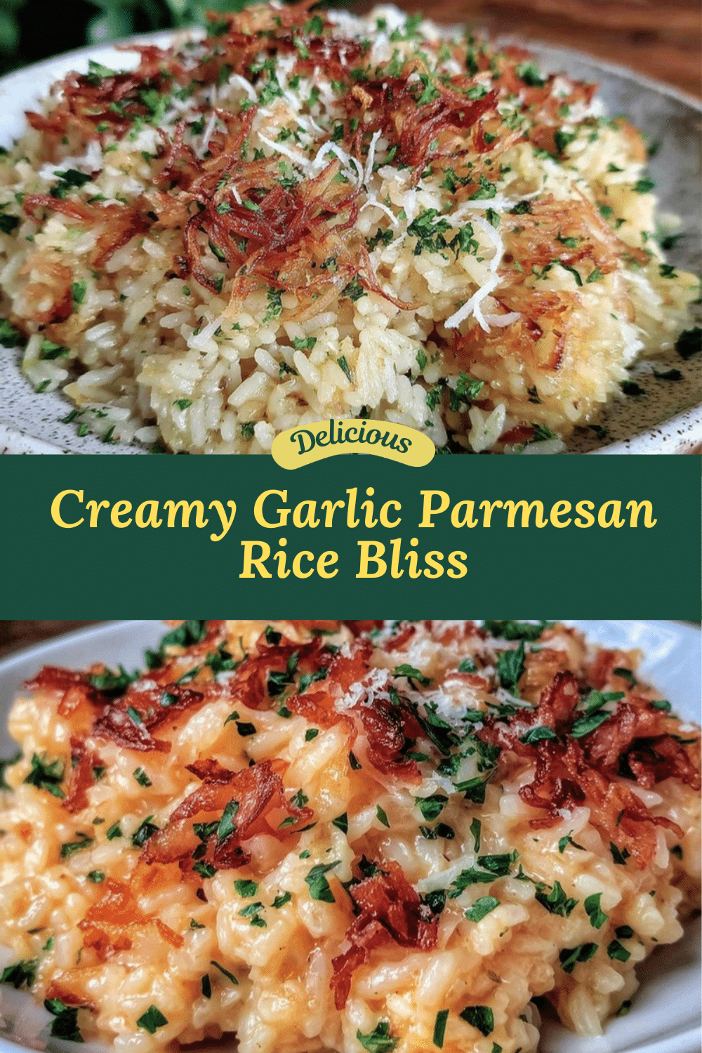 quick garlic Parmesan rice recipe