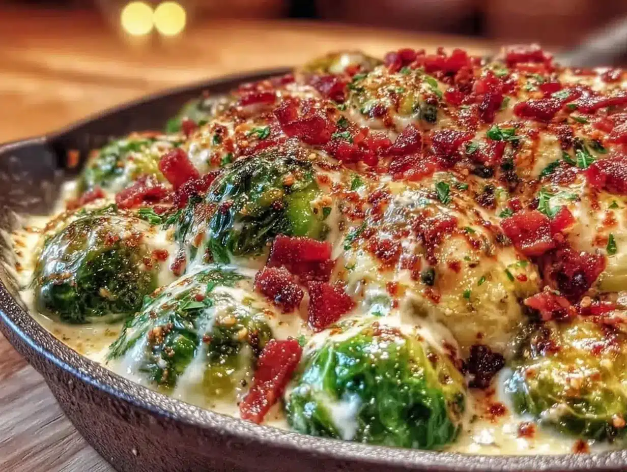 savory brussels sprouts with bacon recipe preparation steps