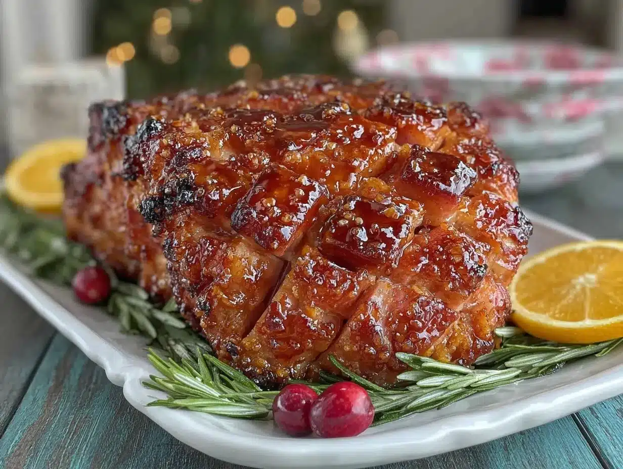 savory glazed Christmas ham preparation steps