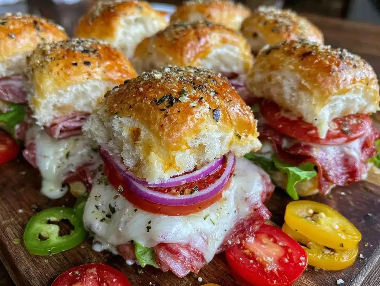 Savory Italian Sub Sliders preparation steps