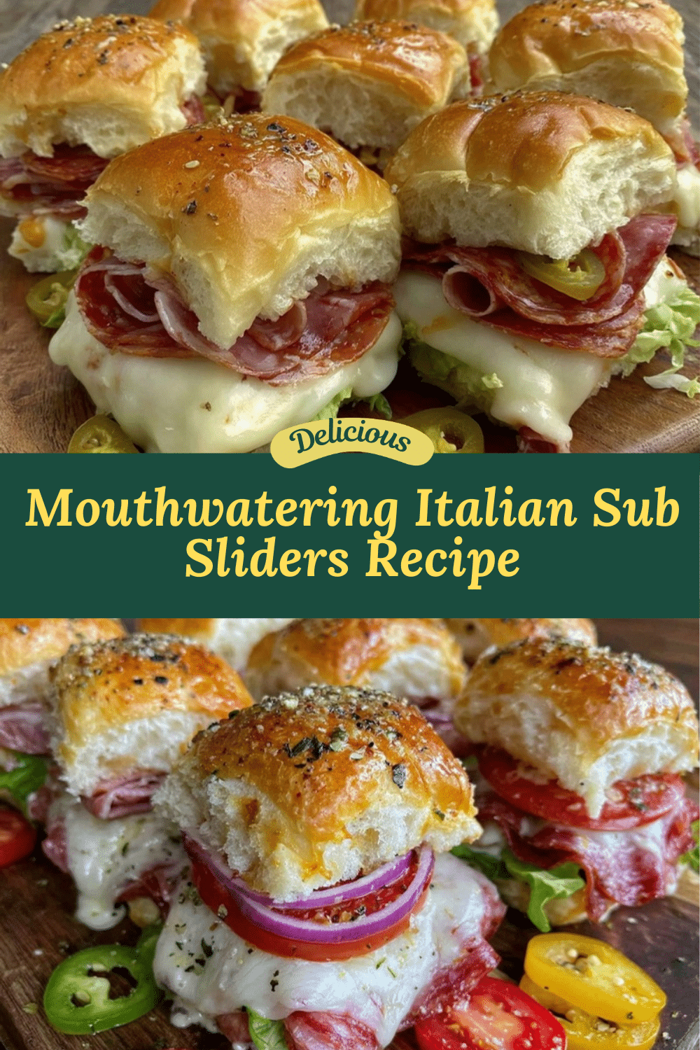Savory Italian Sub Sliders recipe
