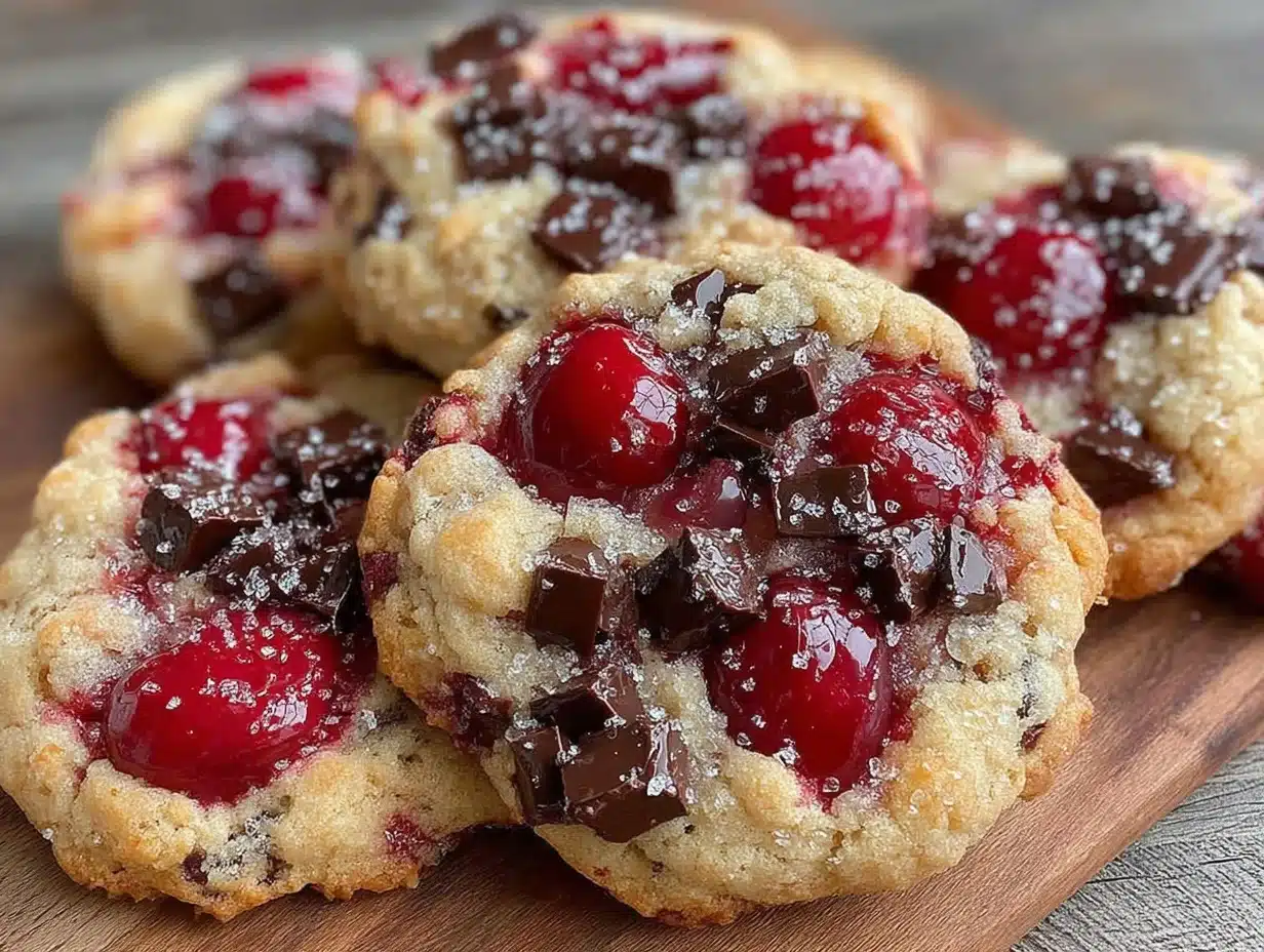 savory maraschino cherry chocolate chip cookies - featured image