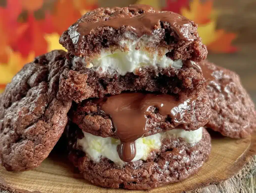 savory marshmallow hot cocoa surprise cookies - featured image