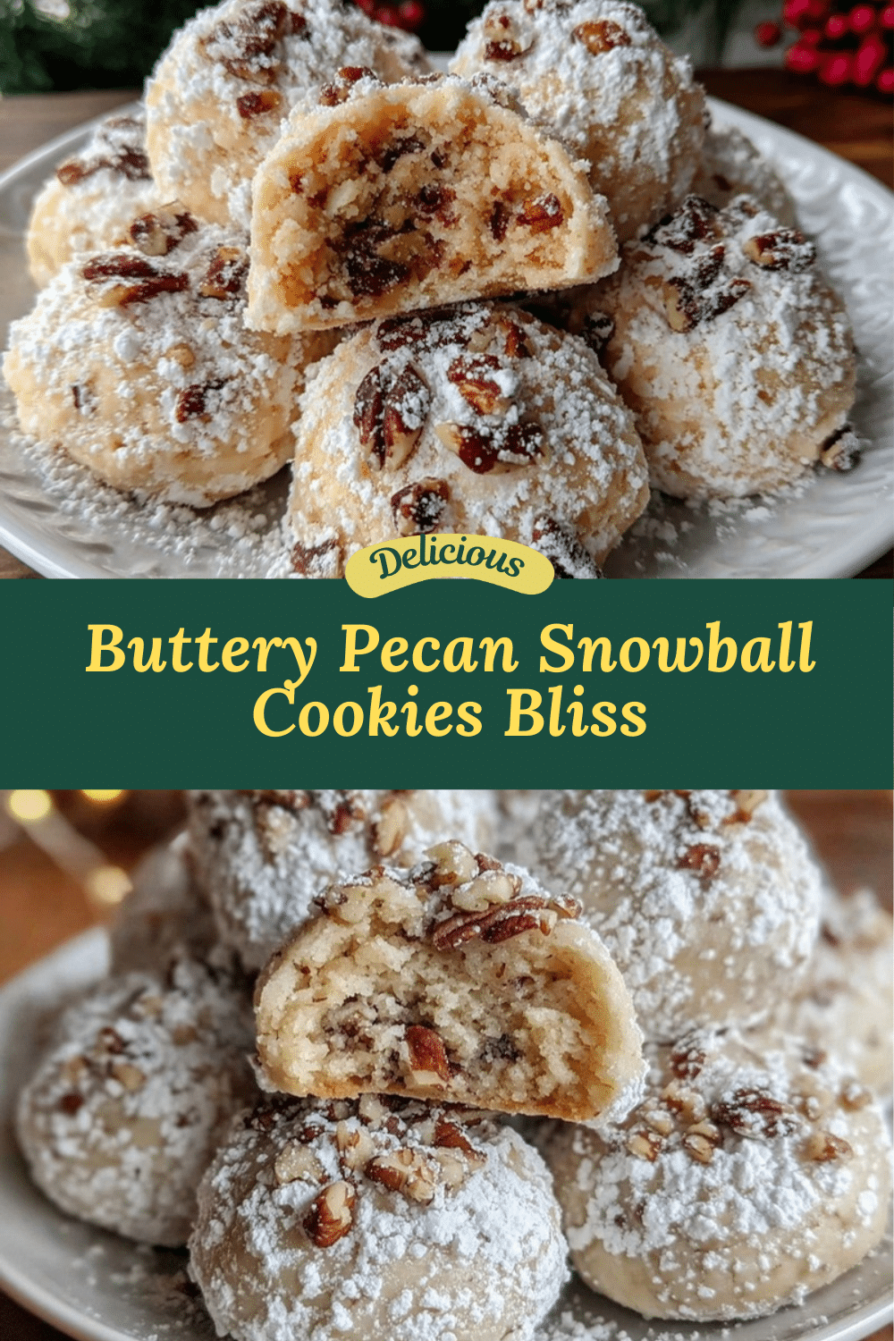 savory pecan snowball cookies recipe