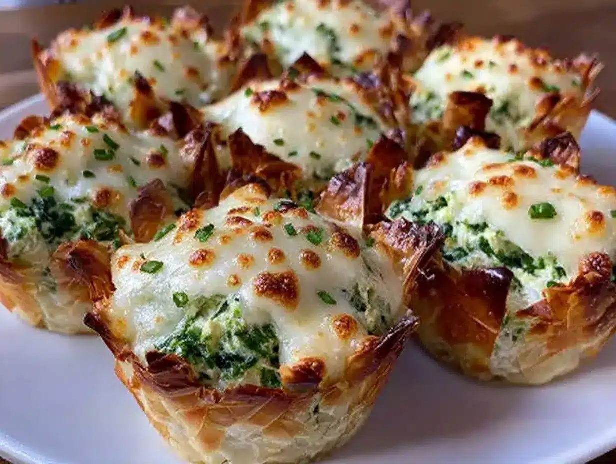 savory spinach and artichoke dip cups preparation steps