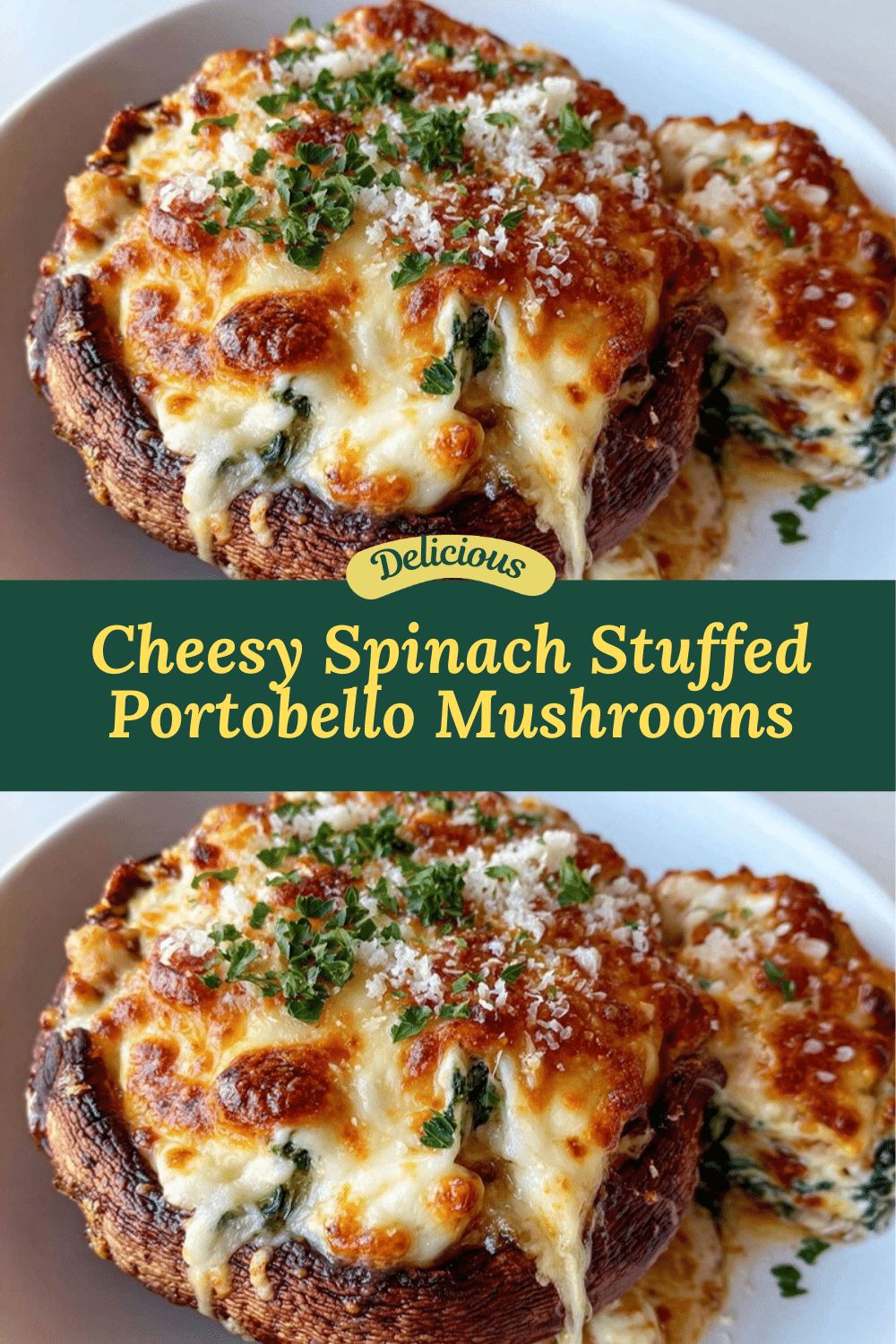 spinach and cheese stuffed portobello mushrooms recipe